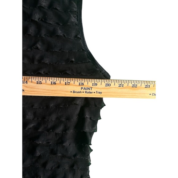 Sami Jo Top Womens 2XL Black Tank Sleeveless Ruffle Layer NWT - Picture 4 of 5